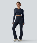 Legging de sport bootcut Halara Ultrasculpt™ taille haute gainant dos croisé avec poches