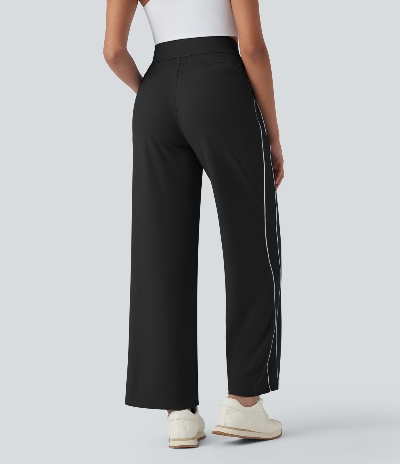Pantalon d’entraînement taille haute, jambe droite à séchage rapide avec poches, UPF40+
