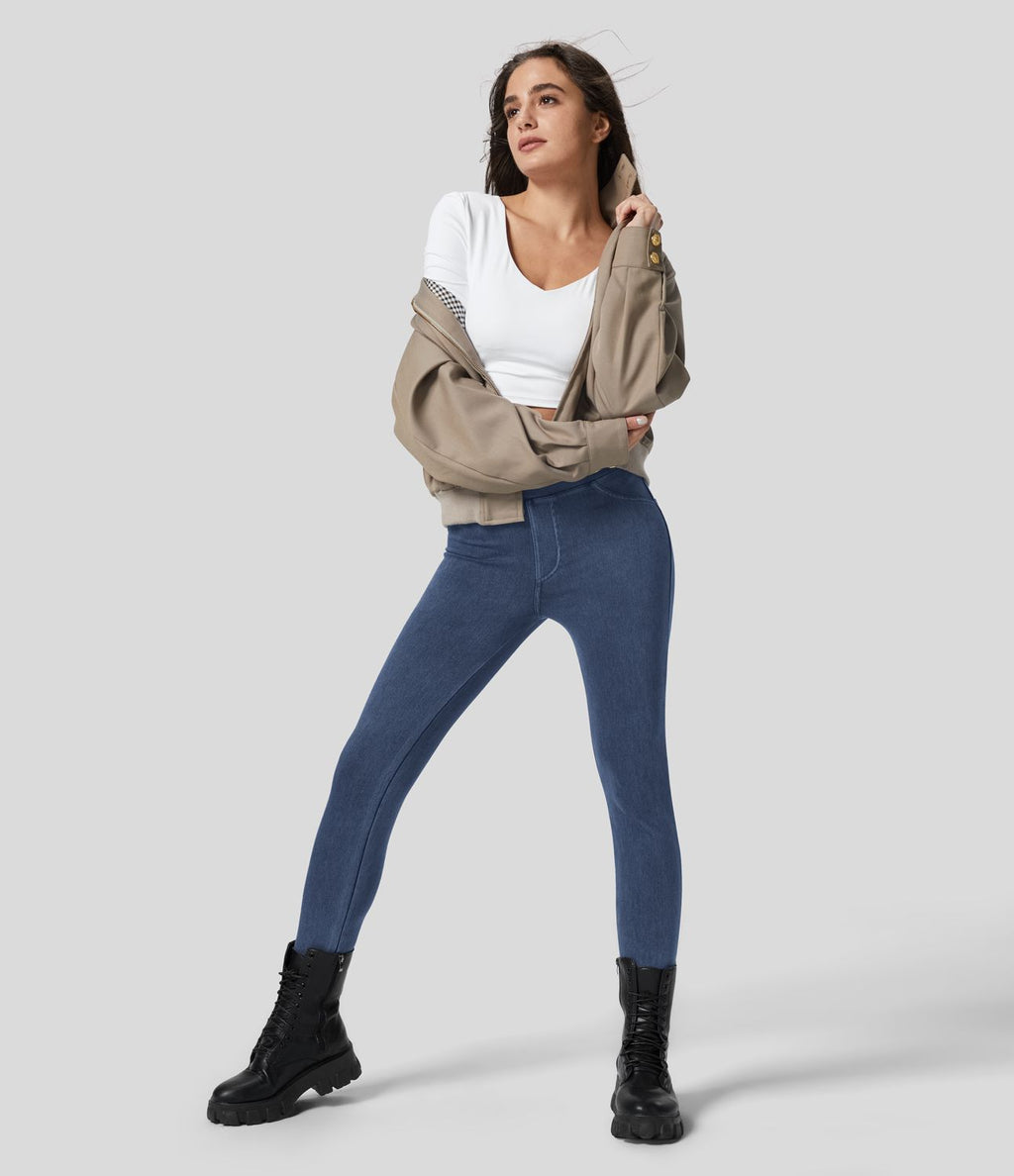 Legging en denim taille haute Halara Flex™ Denim Heat avec poches