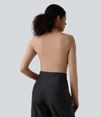 Body casual push-up ultra-extensible à manches longues avec passants pouces - Bonnet A/B