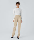 Pantalon de travail Halara Flex™ fuselé, taille haute, avec poches