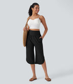 Pantalon corsaire gainant taille haute à ourlet asymétrique et séchage rapide avec poches Breezeful™