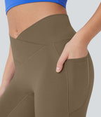 Softlyzero™ Legging Capri Unis Poches Croisées - UPF50+