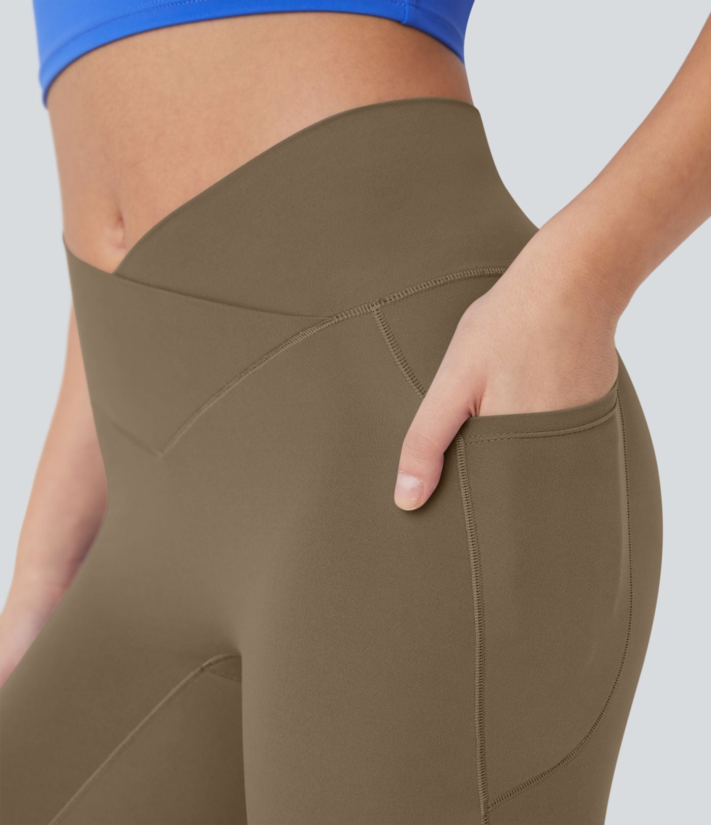 Softlyzero™ Legging Capri Unis Poches Croisées - UPF50+