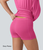 Robe-short mini SoftlyZero™ Plush à encolure cœur avec coussinets amovibles, poches et bonnets B à E, accès facile Easy Peasy