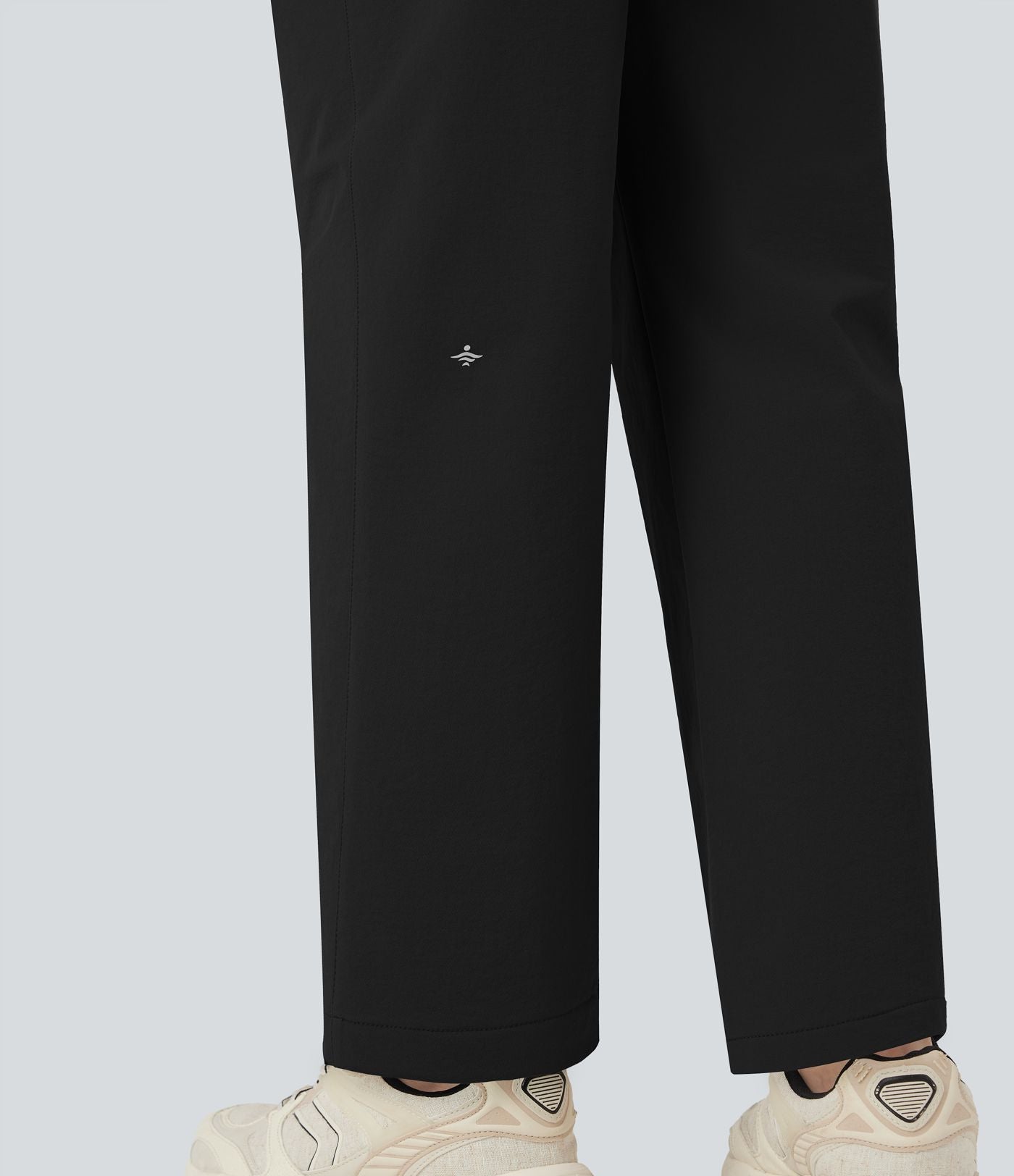 Pantalon de randonnée droit déperlant taille mi-haute avec poches