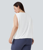 Débardeur yoga grande taille col rond Cool Touch - UPF50+