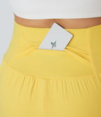 Short yoga 2-en-1 SoftlyZero™ Airy effet frais InstantCool taille très haute 12,5 cm avec poches, longueur allongée