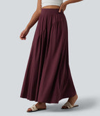 Breezeful™ Jupe maxi décontractée fluide taille haute à séchage rapide avec poches