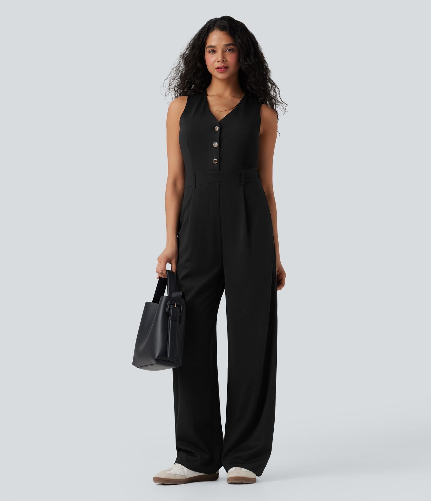 Combinaison gilet col V sans manches avec poches - Easy Peasy