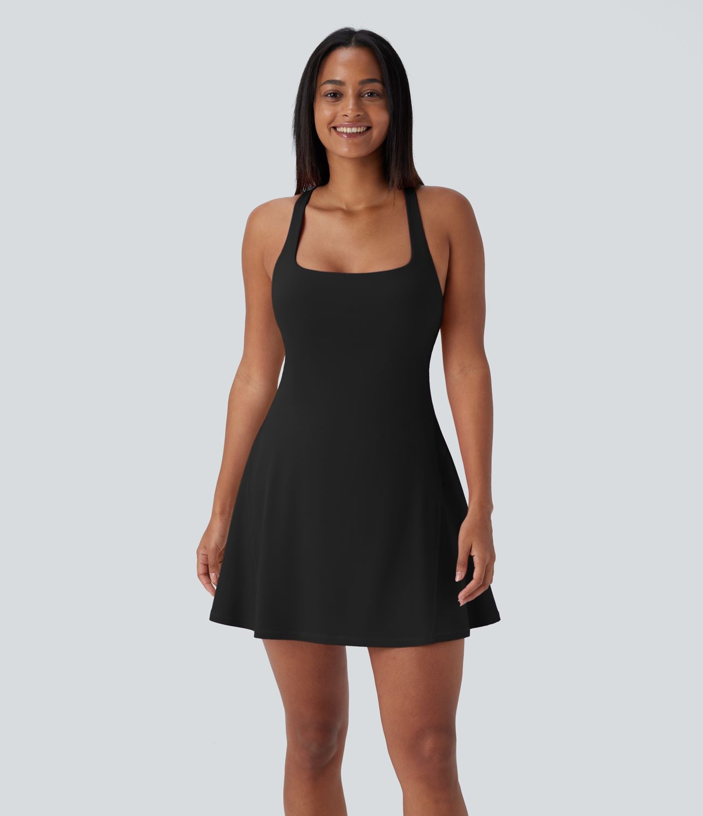 Robe active mini 2-en-1 Softlyzero™ dos nu avec poches latérales pour yoga-Édition Easy Peezy-UPF50+