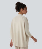 Gilet décontracté ouvert à manches 3/4
