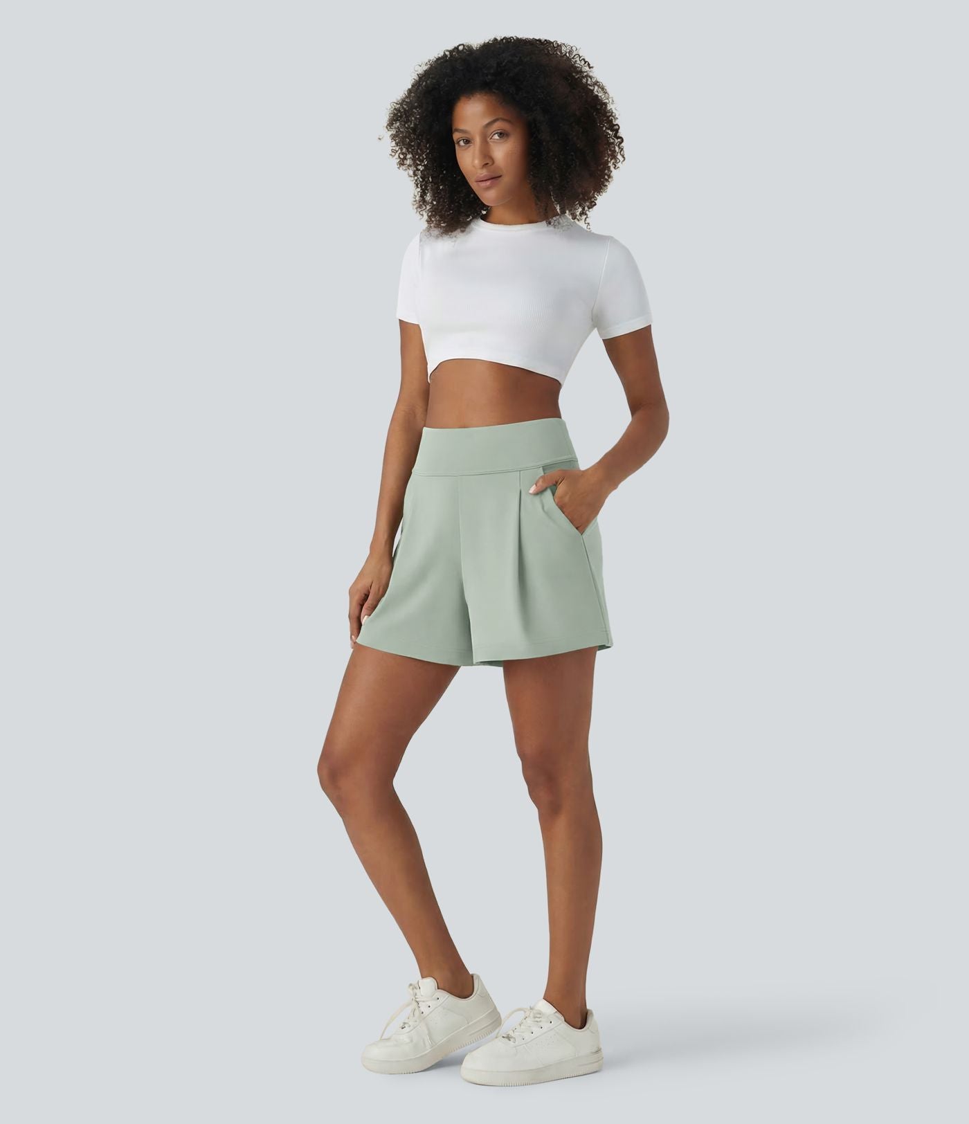 Short de travail large taille haute DayStretch avec poches