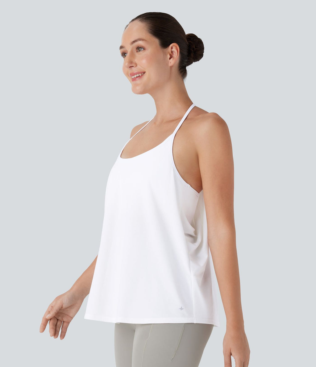 Softlyzero™ Airy Haut de yoga dos nu à encolure américaine sensation fraîcheur-UPF50+