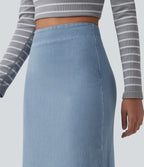Halara Flex™ Jupe maxi casual en jean taille haute gainante
