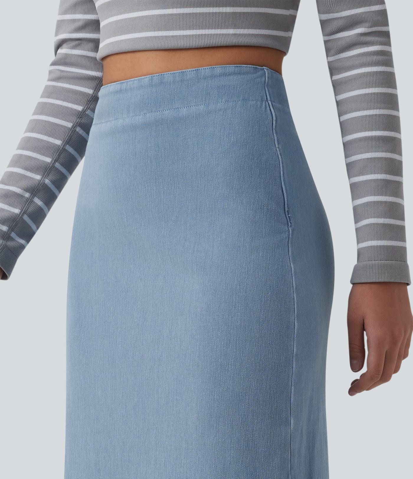 Halara Flex™ Jupe maxi casual en jean taille haute gainante