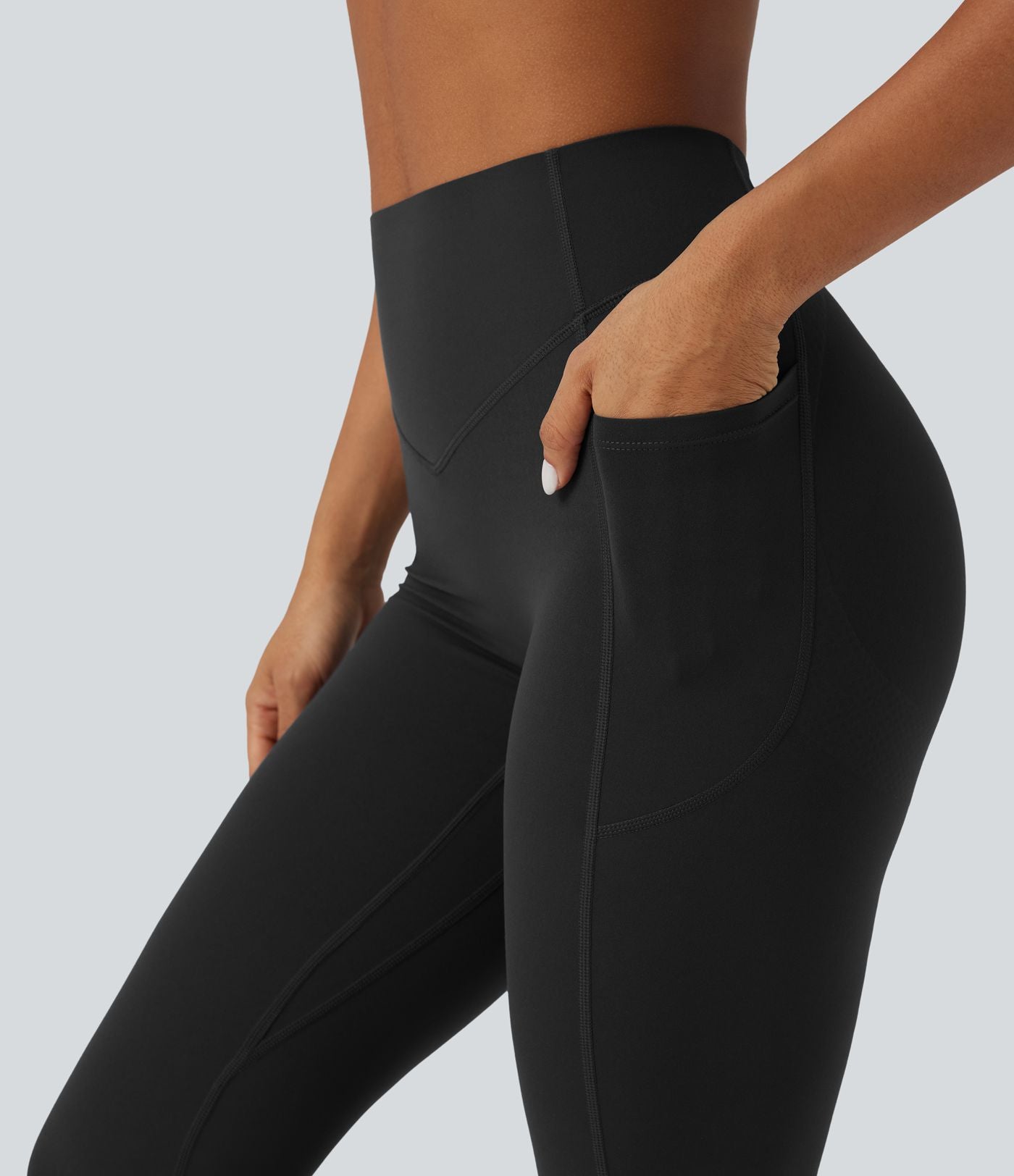 Pantalon de yoga à coupe bootcut gainant galbant taille haute avec effet scrunch et poches Halara UltraSculpt™