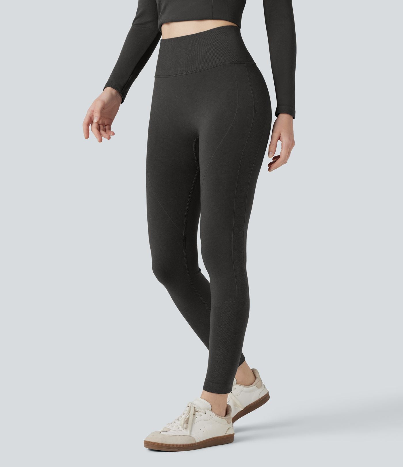 Legging 7/8 thermique gainant taille haute sans couture HeatCore OneForm Seamless Flow