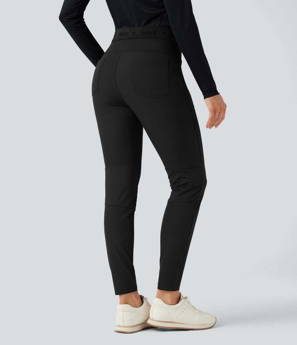 Pantalon de randonnée déperlant taille mi-haute avec poches zippées