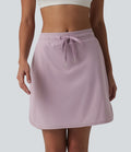 Jupe de sport 2 en 1 SoftlyZero™ Airy, taille mi-haute, ourlet incurvé et cordon de serrage, avec poches