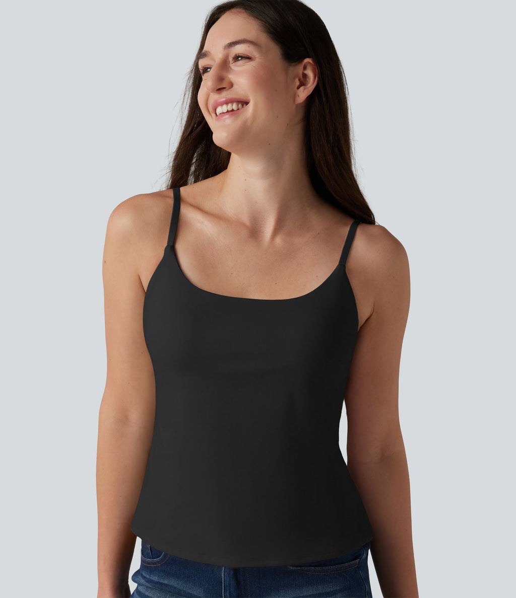 Débardeur décontracté SoftlyZero™ Airy à col U bretelles réglables avec soutien-gorge intégré bonnets B-D