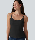 Débardeur décontracté SoftlyZero™ Airy à col U bretelles réglables avec soutien-gorge intégré bonnets B-D