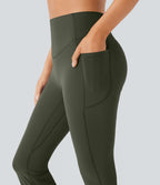 Pantalon de yoga à coupe bootcut gainant galbant taille haute avec effet scrunch et poches Halara UltraSculpt™