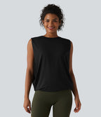 Débardeur de yoga col rond croisé effet frais InstantCool, protection solaire UPF50+