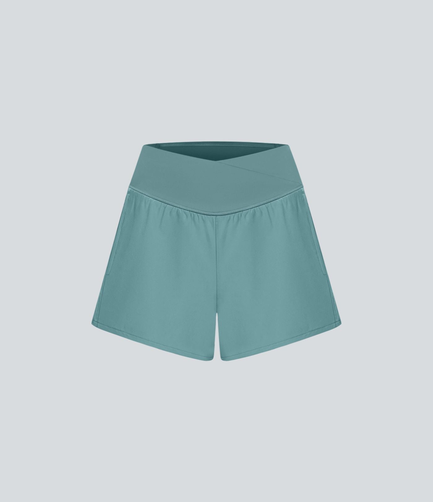 Breezeful™ Shorts 10cm Yoga Séchage Rapide 2 en 1 Taille Haute Poches Latérales Croisées