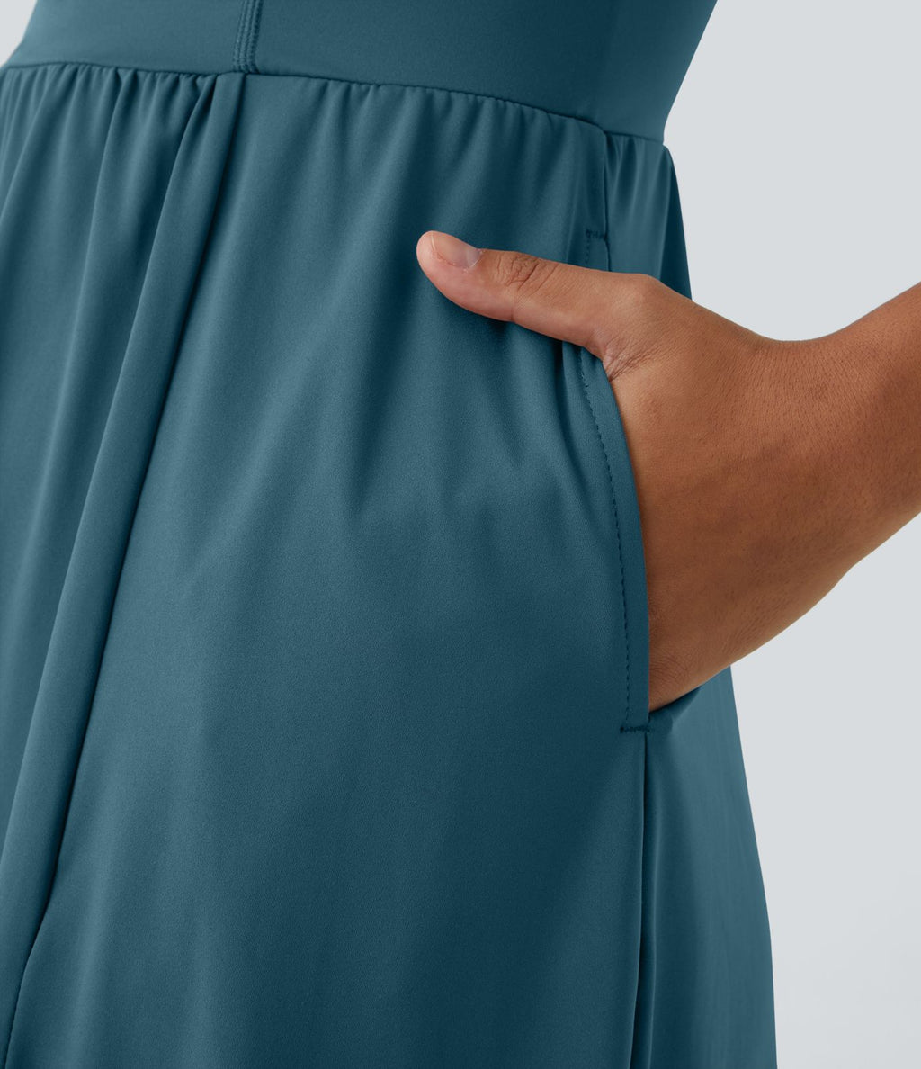 Robe décontractée mi-longue rembourrée A-D