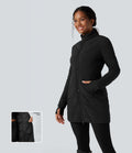 Doudoune PuffFlex col montant double zip avec passants pouces avec poches