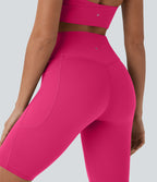 Short cycliste 22,8 cm d'entraînement gainant taille haute avec poches Halara UltraSculpt™