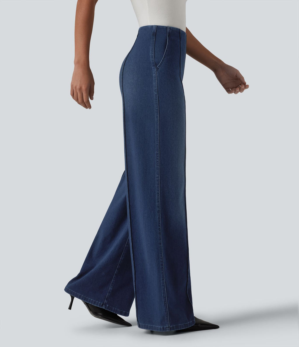 Halara Flex™ Jean large taille haute avec poches
