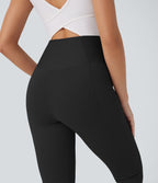 Legging de maternité 7/8 Softlyzero™ taille très haute croisée avec poches latérales - Protection UV UPF50+