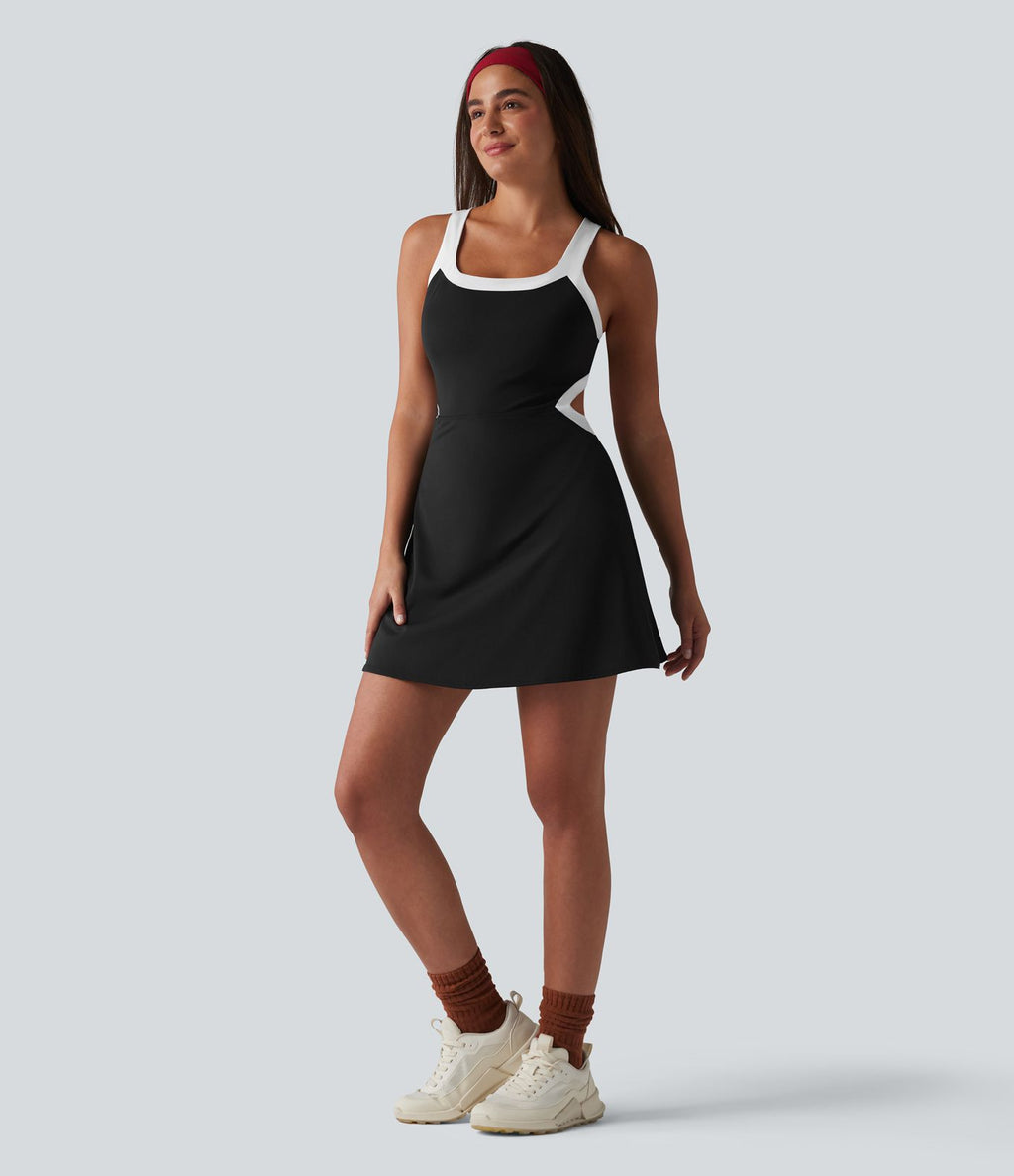 Robe de tennis mini SoftlyZero™ Airy 2-en-1 color block à effet frais InstantCool, brassière intégrée et poches, accès facile Easy Peasy