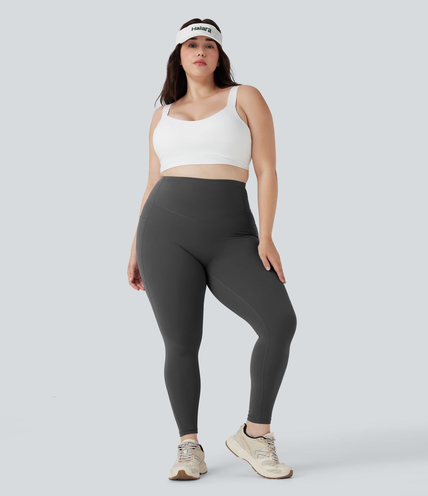 Legging d'entraînement gainant galbant taille haute grande taille avec poches Halara UltraSculpt™