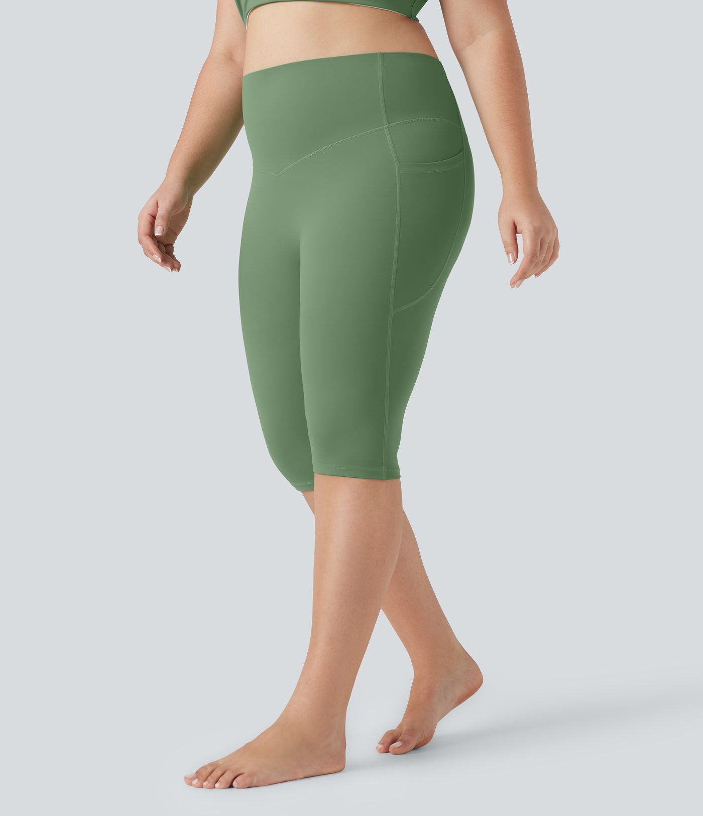 Legging corsaire de yoga gainant taille haute grande taille avec poches Halara UltraSculpt™