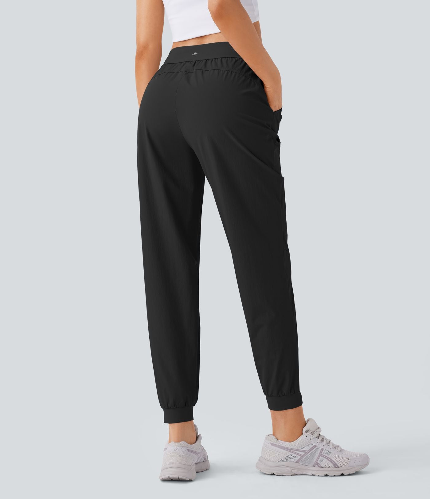 Pantalon de randonnée déperlant et résistant à l'usure, taille moyenne à cordon, poches multiples et doublure polaire