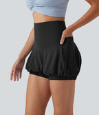 Short de danse SoftlyZero™ 10 cm taille haute gainant coupe ballon avec poches et protection solaire UPF50+
