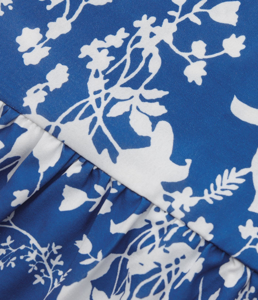 Robe longue resort décolleté cœur sans manches imprimé floral avec laçage