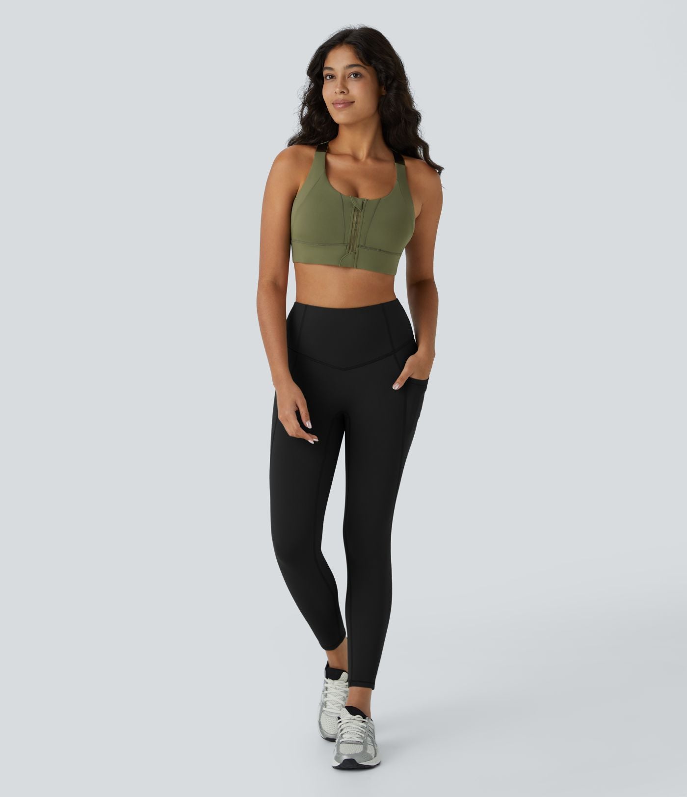 Legging 7/8 de yoga Softlyzero™ thermique taille haute avec poches latérales