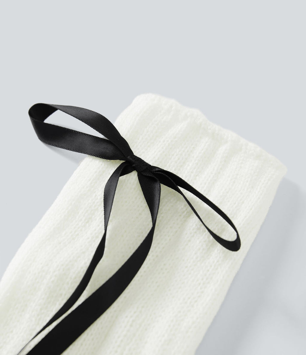 Jambières en maille avec nœud