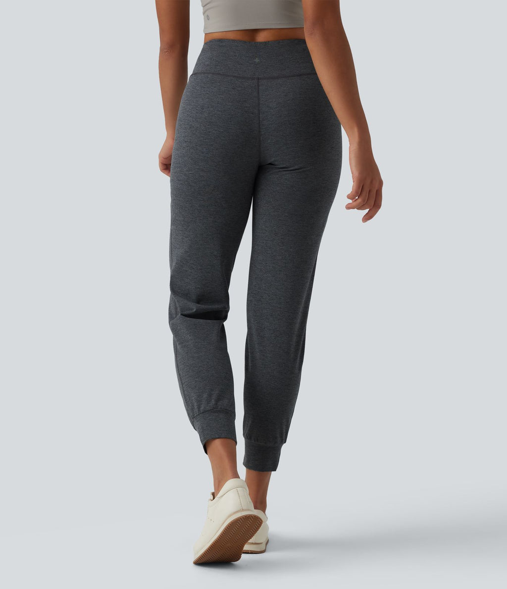 Jogging de yoga taille mi-haute à séchage rapide avec poches