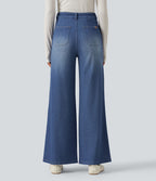 Jean large Halara Flex™ taille haute gainant avec poches