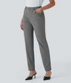 Pantalon de costume effet frais InstantCool à taille mi-haute avec poches latérales