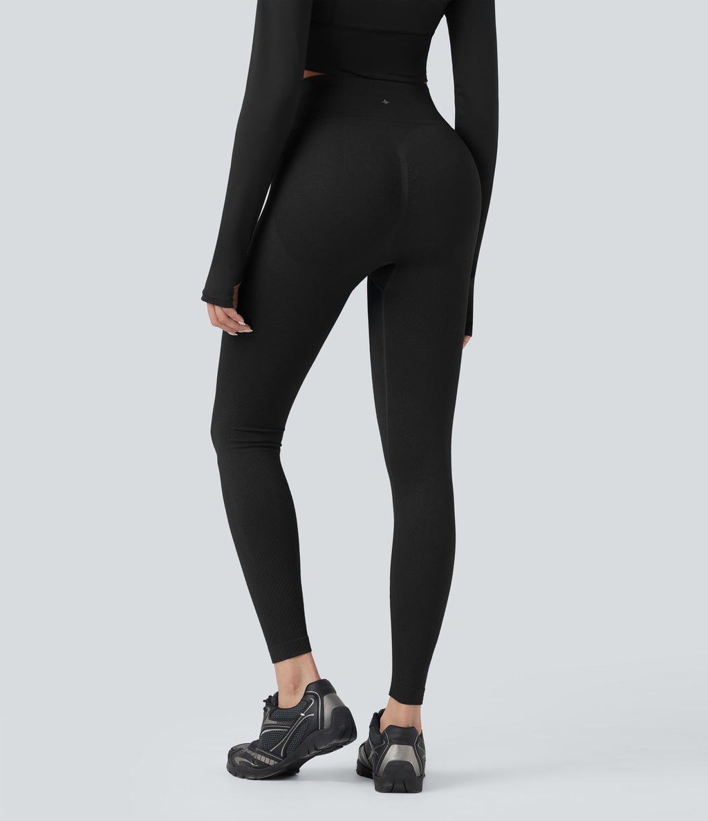 Legging yoga 7/8 gainant effet push-up taille haute sans couture OneForm Seamless Flow