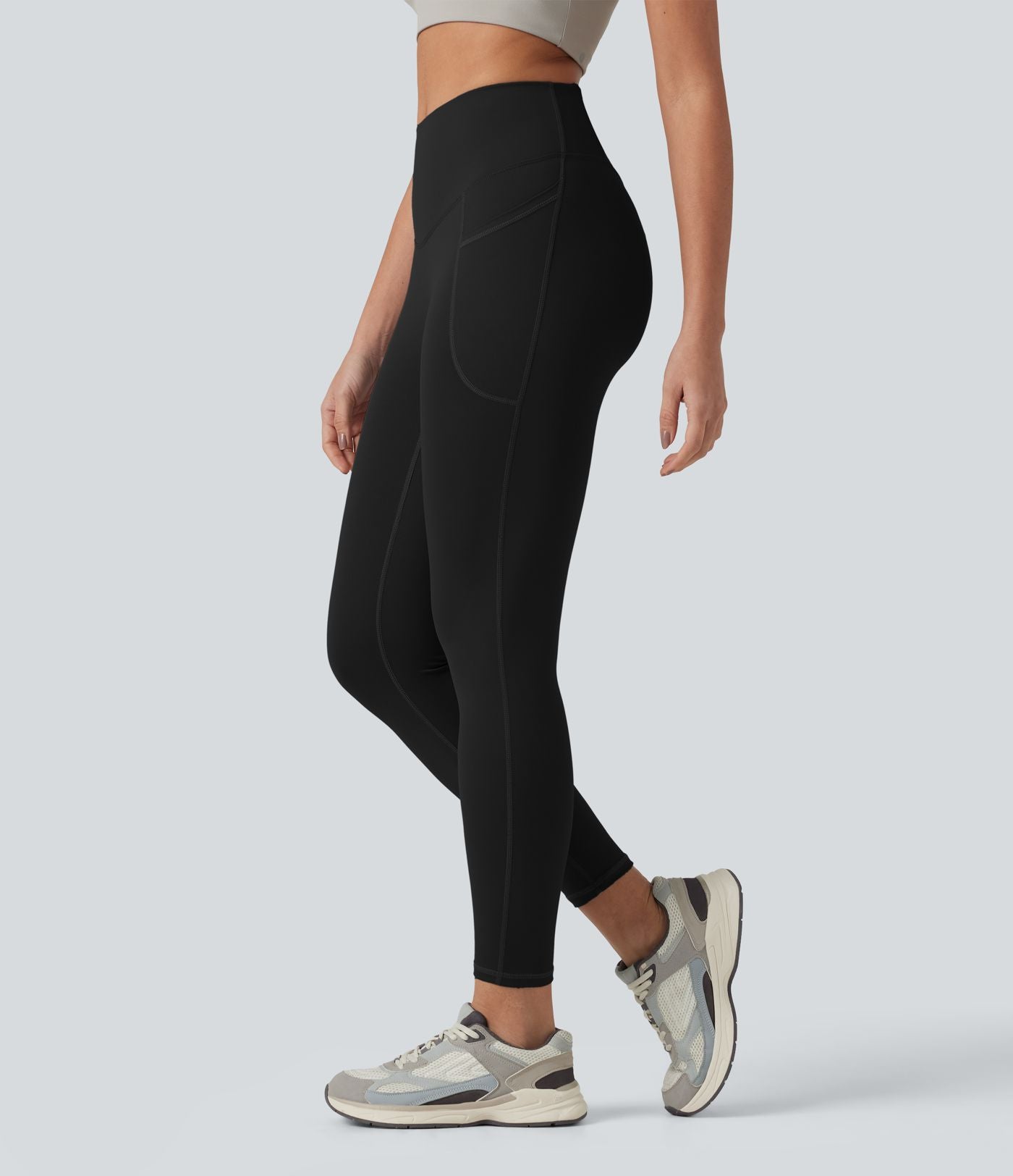 SoftlyZero™ Plush Legging de yoga 7/8 taille haute ventre plat dos croisé avec poches