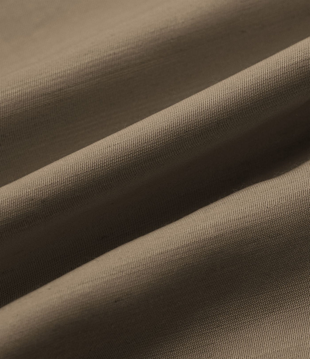 Pantalon large fluide taille haute en lin mélangé avec poches et liens latéraux