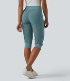 Jogging fuselé taille haute avec cordon de serrage et poches zippées