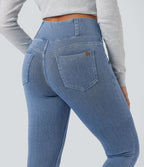 Halara Flex™ Jegging Travail Taille Haute Croisé Poches Multiples Tricot Extensible